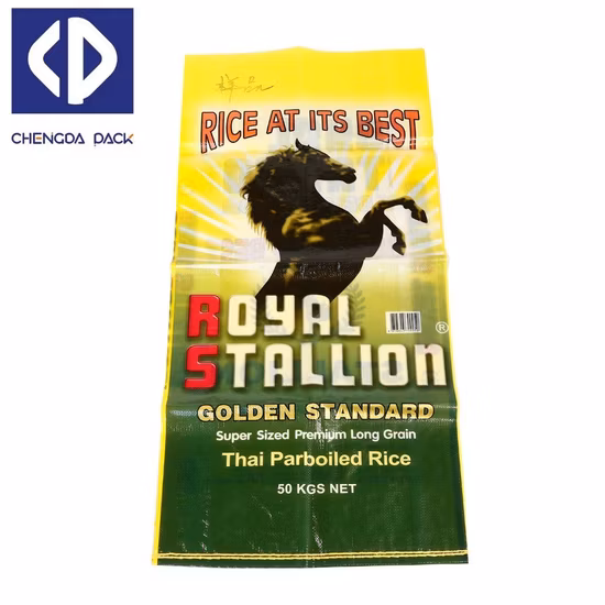 Printed BOPP Laminated Woven Packaging 25kg 50kg Plastic Poultry Feed Bag Design