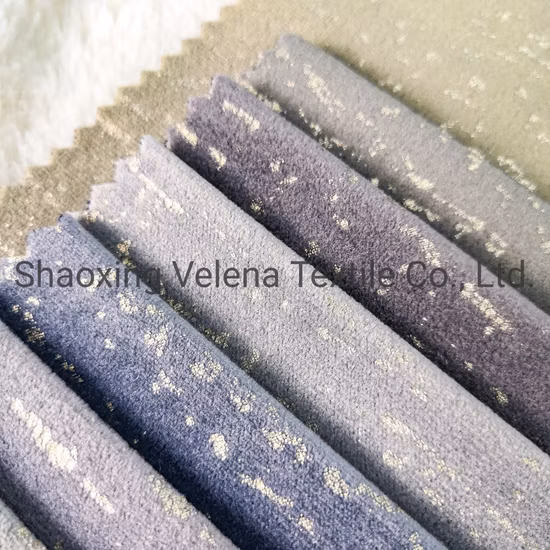 2021 Hot Sale Holland Velvet with Foil Polyester Textile Fabrics Upholstery Furniture Fabric for Sofa and Curtain