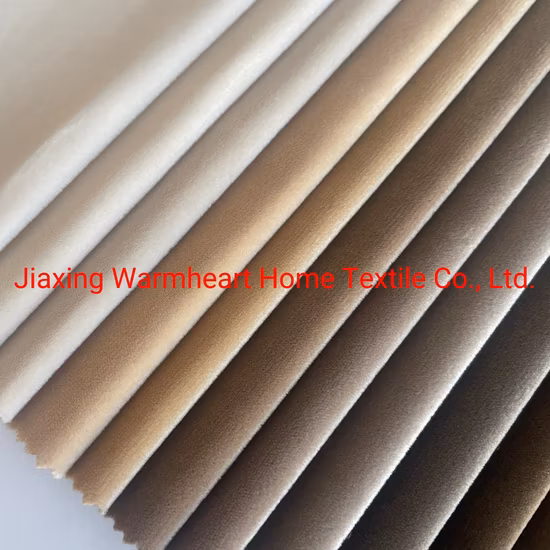 Competitive Knitting Velvet Furniture Fabric Upholstery Cloth Sofa Material Holland Velvet (WH030)