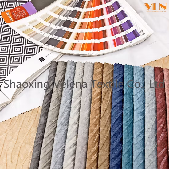 New Arrival Furniture Sofa Curtain Fabric Holland Velvet Dyeing with Print and Emboss Upholstery Home Textile High Quality Fabric 4